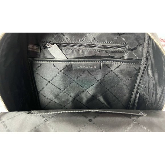 Michael Kors Kenly Medium Black MK Signature Backpack, Travel BAG